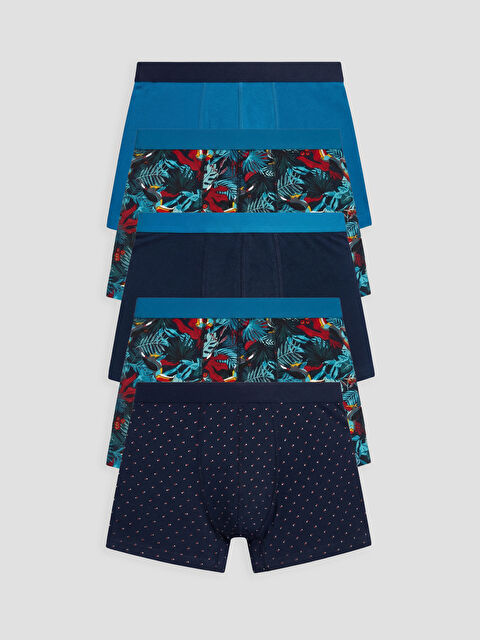 LC WAIKIKI Standart Kalıp Pamuklu Esnek Erkek Boxer 5'li - S6EV69Z8-LTW