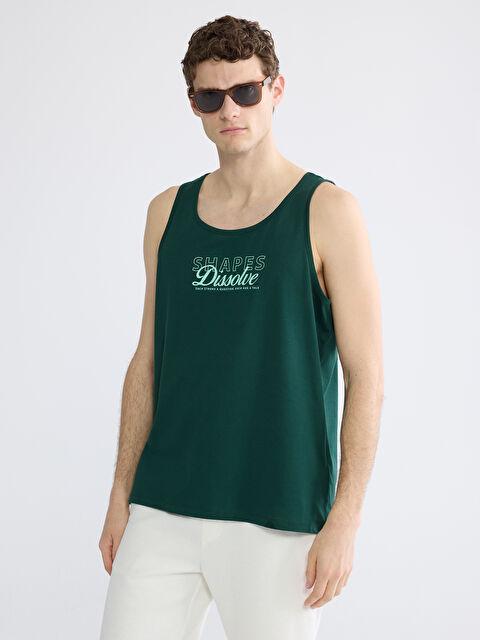 LCW ECO U Yaka Baskılı Erkek Kolsuz Tişört - S6EY05Z8-J1P