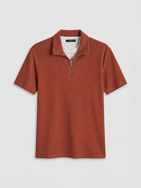 SOUTHBLUE Fermuarlı Polo Yaka Erkek Tişört