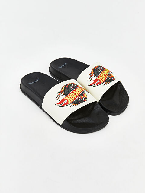 LCW STEPS Hot Wheels Baskılı Erkek Çocuk Terlik