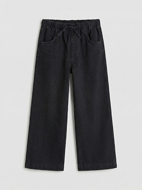 LCW Kids Girls' Wide-Leg Jean Trousers - S6FB19Z4-326