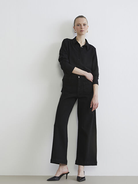 LCWAIKIKI Classic Wideleg Kadın Jean Pantolon - S6FC02Z8-J0F