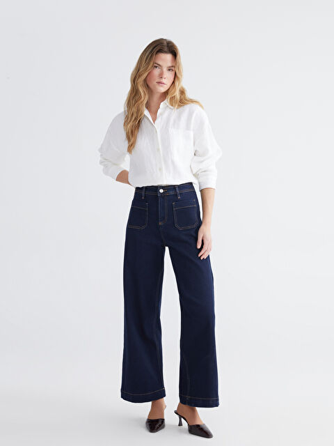 LCWAIKIKI Classic Wideleg Kadın Jean Pantolon - S6FC10Z8-309