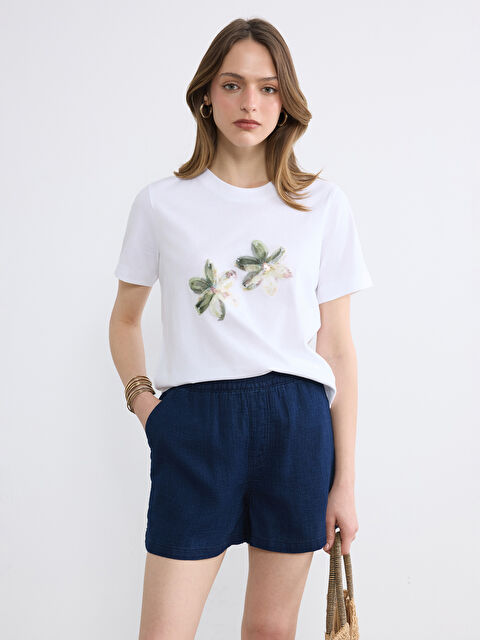 LCW Vision T-shirt Femme Imprimé Col Rond - S6FC41Z8-Q6K