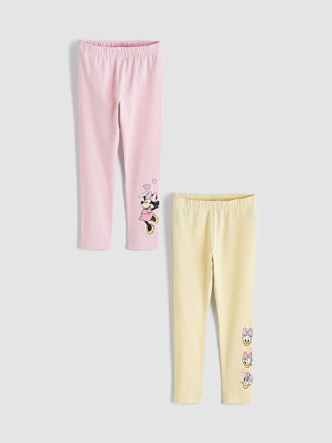 LCW Kids Daisy Duck Baskılı Kız Çocuk Tayt 2'li - S6FD44Z1-FRS