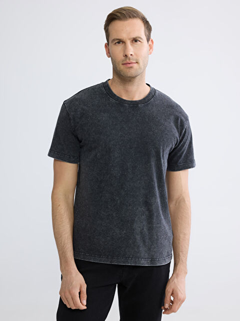 LC WAIKIKI تیشێرت ڕه‌ش پیاو