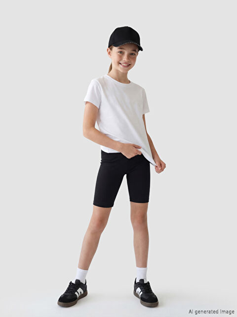 LCW Kids Basic Kız Çocuk Kısa Tayt 2'li - S6FD76Z4-Q6K