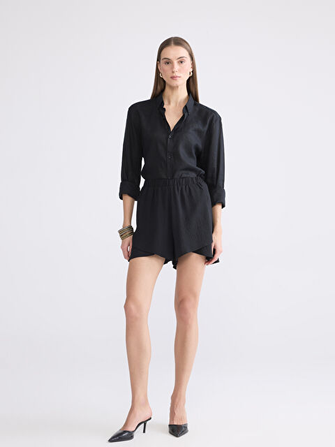 LC WAIKIKI Elastic Waist Textured Women's Shorts