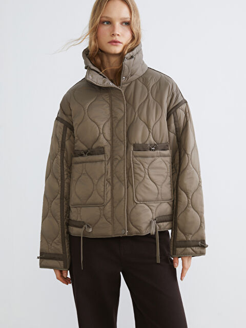 XSIDE Dik Yaka Kapitone Kadın Mont - S6FE75Z8-KEL