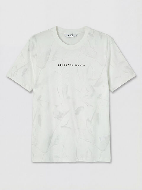 XSIDE Bisiklet Yaka Baskılı Erkek Tişört