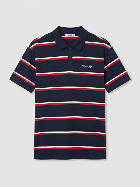 XSIDE Polo Yaka Çizgili Erkek Tişört