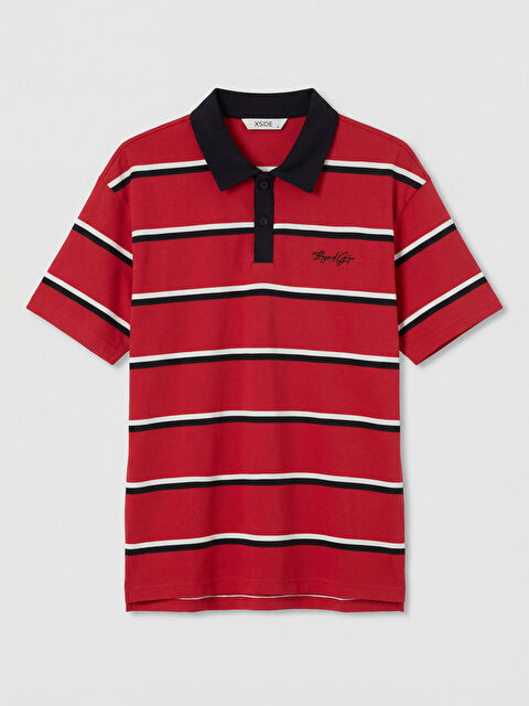 XSIDE Polo Yaka Çizgili Erkek Tişört
