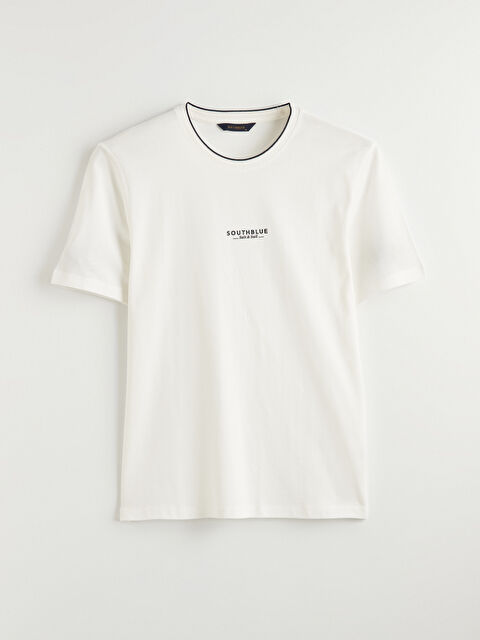 SOUTHBLUE Bisiklet Yaka Baskılı Erkek Tişört - S6FF96Z8-R9J