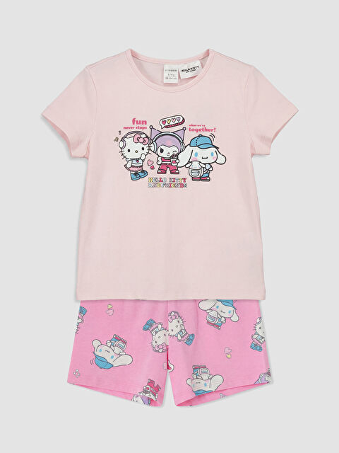 LCW Kids Hello Kitty Baskılı Kız Çocuk Pijama Takımı