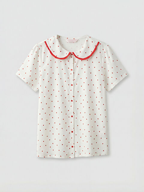 LCW DREAM Bebe Yaka Puantiyeli Hamile Pijama Üstü - S6FG61Z8-LRA