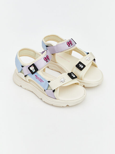 LCW STEPS صنادل بنات مطبوعة Hello Kitty بخاصية غلق ڤيلكرو