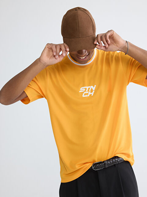 XSIDE Bisiklet Yaka Baskılı Erkek Tişört - S6FH80Z8-KXZ