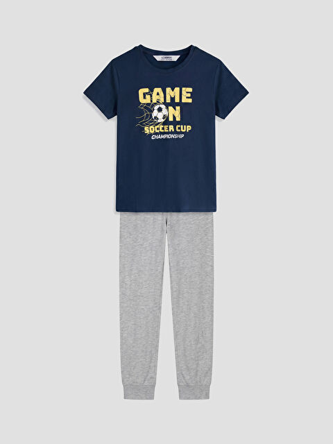 LCW Kids Момче Морско-Синьо Комплект пижами