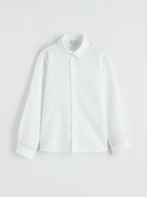 LCW Kids Erkek Çocuk Gabardin Gömlek - S6FI40Z4-Q6K