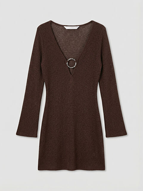 LCW DREAM V Yaka Kadın Triko Plaj Elbisesi - S6FI88Z8-HFE