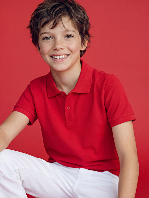 LCW Kids Polo Yaka Erkek Çocuk Pike Tişört - S6FJ02Z4-HPM