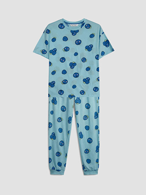 LCW Young طقم بيجاما أزرق امرأة
