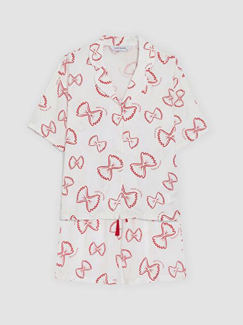 LCW Young Desenli Kadın Şortlu Pijama Takımı