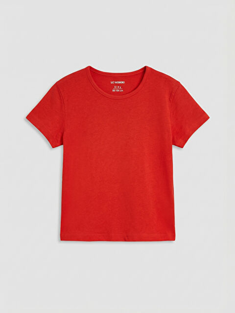 LCW ECO Bisiklet Yaka Kız Çocuk Tişört - S6FJ54Z1-HBH