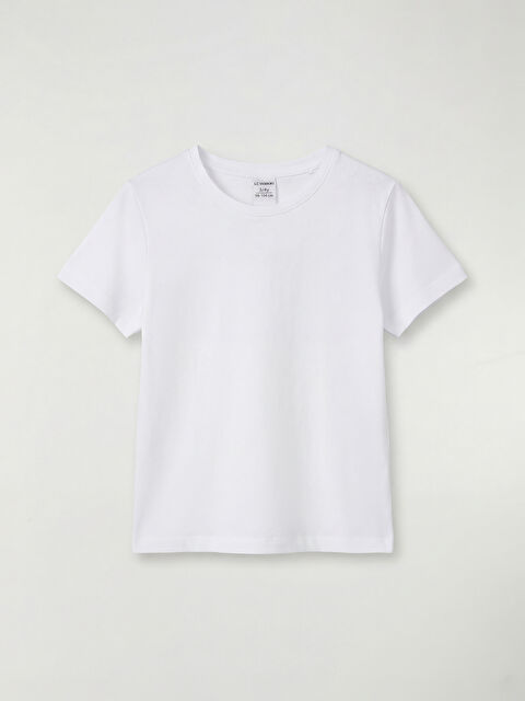 LCW ECO Bisiklet Yaka Kız Çocuk Tişört	 - S6FJ54Z1-J5E