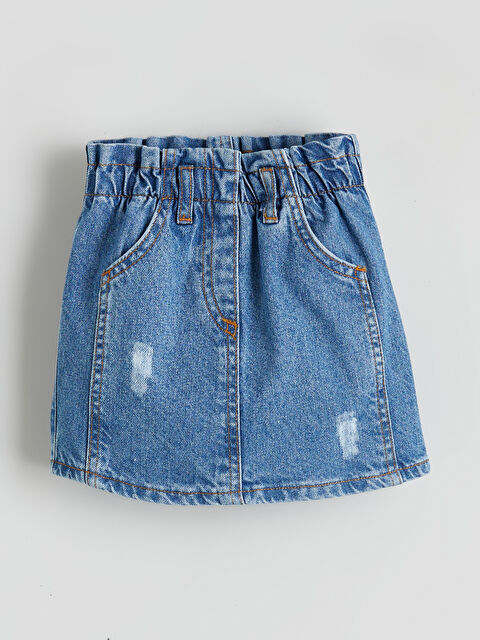 LCW ECO تنورة أزرق فتاة - S6FJ74Z1-SHK