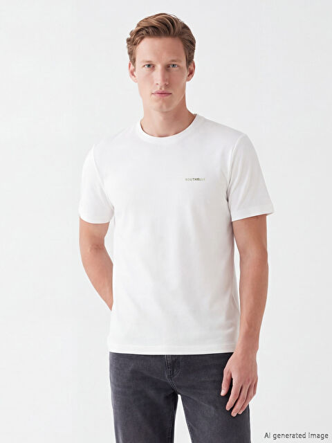 SOUTHBLUE Bisiklet Yaka Erkek Tişört - S6FJ90Z8-R9J