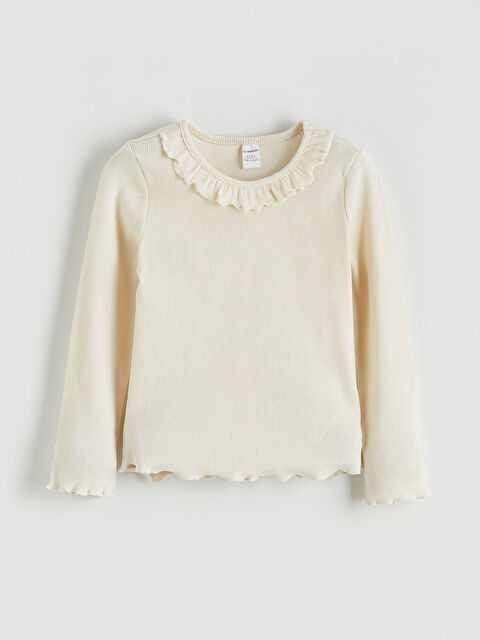 LCW ECO Bebe Yaka Fitilli Kız Çocuk Bluz	 - S6FK39Z1-FDL