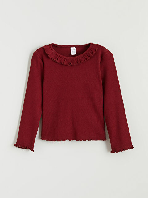 LCW ECO Bebe Yaka Fitilli Kız Çocuk Bluz	 - S6FK39Z1-HMS