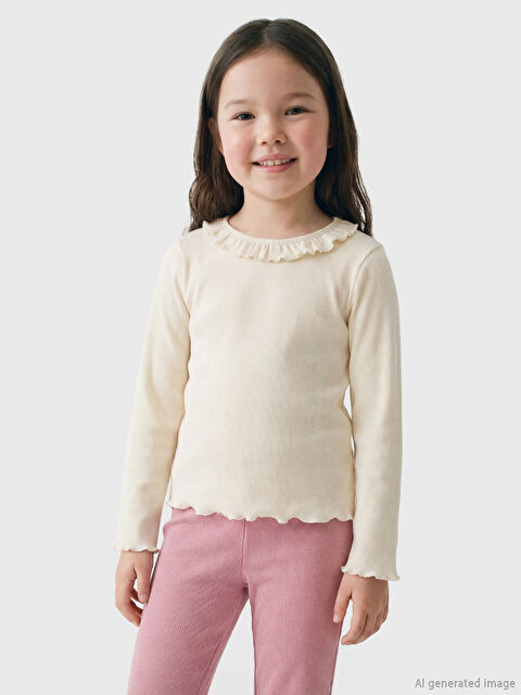 LC WAIKIKI Bebe Yaka Fitilli Kız Çocuk Bluz	 - S6FK39Z1-FDL