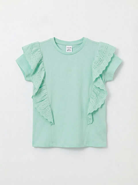 LCW Kids Dečija majica sa naborima i broderi anglaise detaljima - S6FL49Z4-FXT