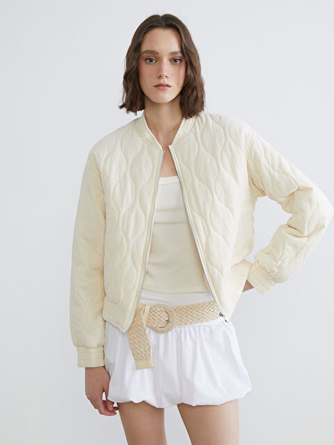 XSIDE Kolej Yaka Kapitone Oversize Kadın Mont - S6FL65Z8-RFC