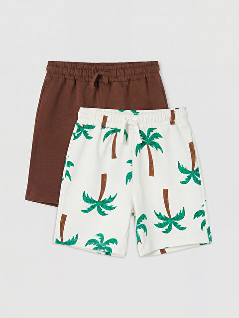 LCW Kids Baskılı Erkek Çocuk Şort 2'li