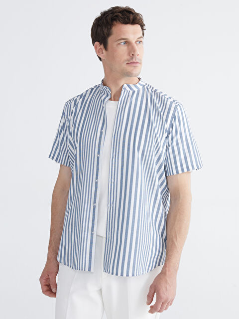 LCW ECO Regular Fit Çizgili Erkek Gömlek - S6FM83Z8-LGB