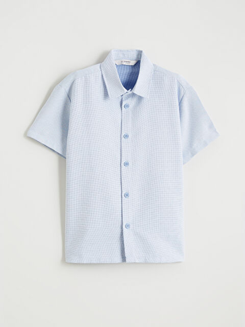 LC WAIKIKI Dokulu Kısa Kollu Erkek Çocuk Gömlek - S6FM92Z4-15P