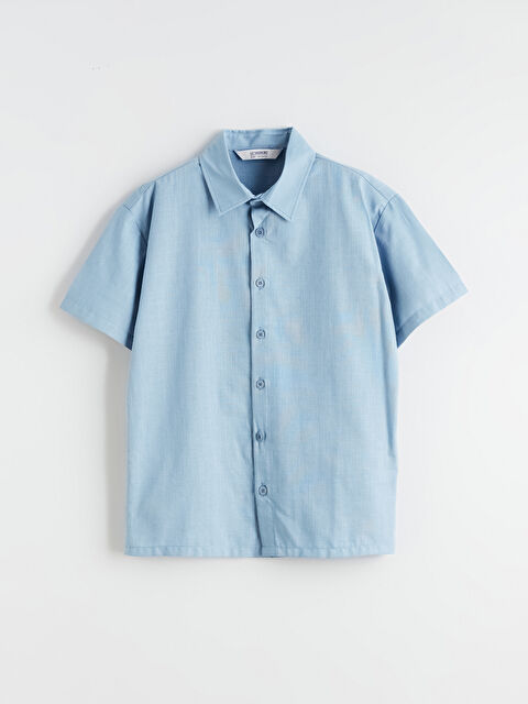 LC WAIKIKI Kısa Kollu Erkek Çocuk Gömlek - S6FM93Z4-ZBL