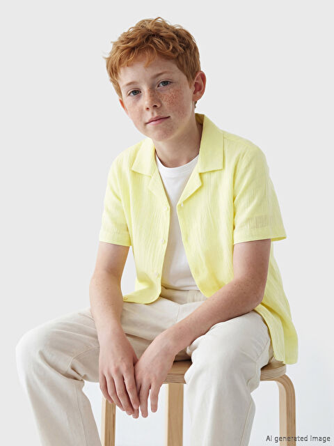 LC WAIKIKI Kısa Kollu Erkek Çocuk Gömlek