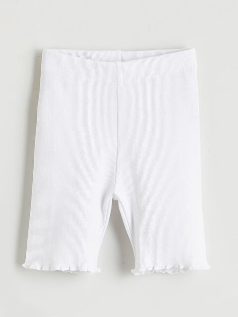 LCW ECO Beli Lastikli Fitilli Kız Çocuk Şort Tayt - S6FM97Z1-J5E