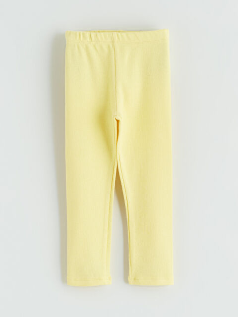 LCW ECO Beli Lastikli Fitilli Kız Çocuk Tayt - S6FM98Z1-FRN