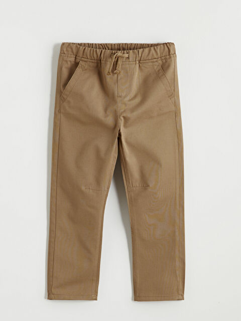 LCW ECO Beli Lastikli Erkek Çocuk Gabardin Pantolon - S6FN04Z1-EEV