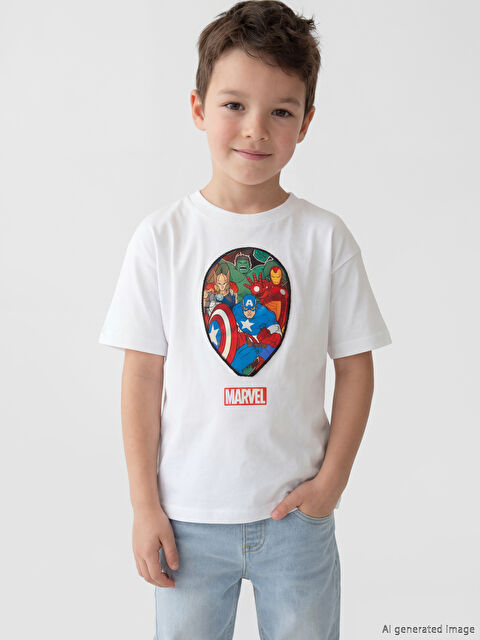 LCW Kids Marvel Baskılı Erkek Çocuk Tişört