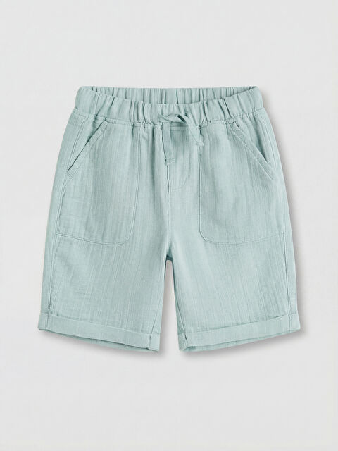 LCW Kids Dokulu Erkek Çocuk Müslin Şort - S6FN81Z1-FGS