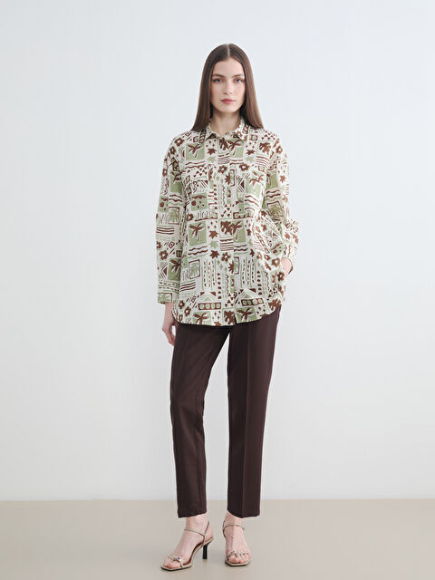 LCW Modest Beli Lastikli Havuç Kesim Kadın Pantolon - S6FN91Z8-DJ7