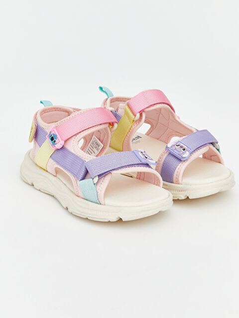 LCW STEPS Lilo & Stitch Printed Hook and Loop Girls' Sandals