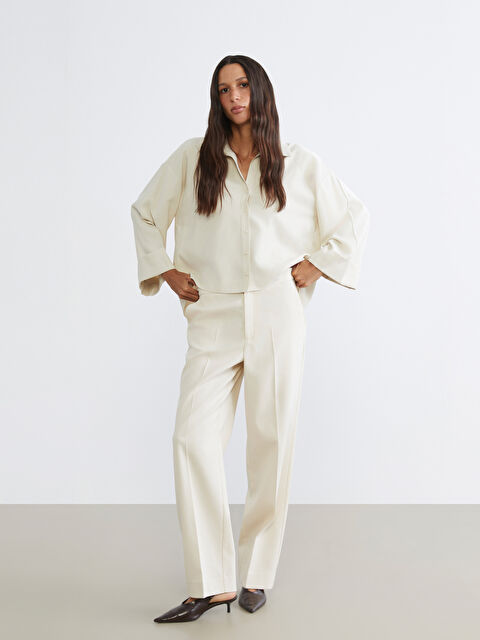 LCW Vision Woman BEIGE Trousers - S6FO84Z8-ZRW