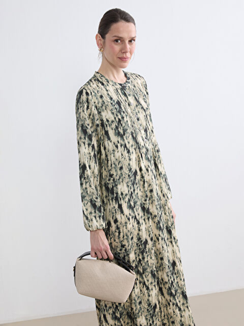 LCW Grace Hakim Yaka Desenli Elbise - S6FO94Z8-F9C